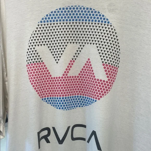 RVCA White Tee with Blue and Pink Graphic I Men's XL - Picture 2 of 7